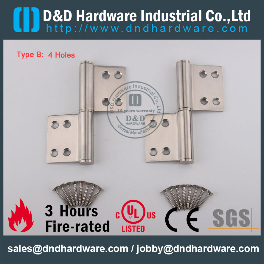 D&D Hardware-CE Certificate Fire Rated Flag Hinge DDSS030_B Certificat Hardware-CE D & D Certification Fire Drapeau Charnière DDSSS030_B