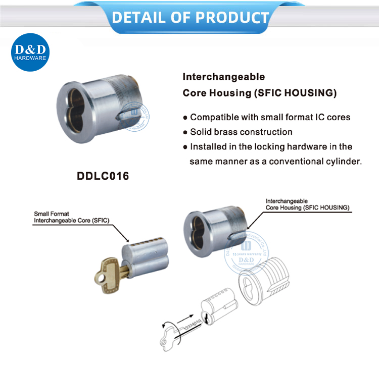SFIC Lock Cylinder Cylindre de verrouillage SFIC