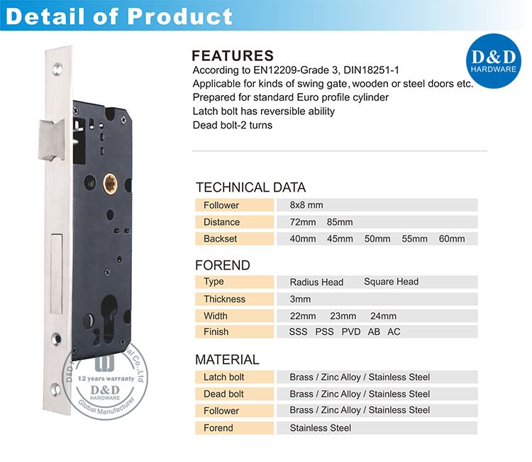 Mortise Lock-D&D Hardware Mortiise Lock-D & D Hardware