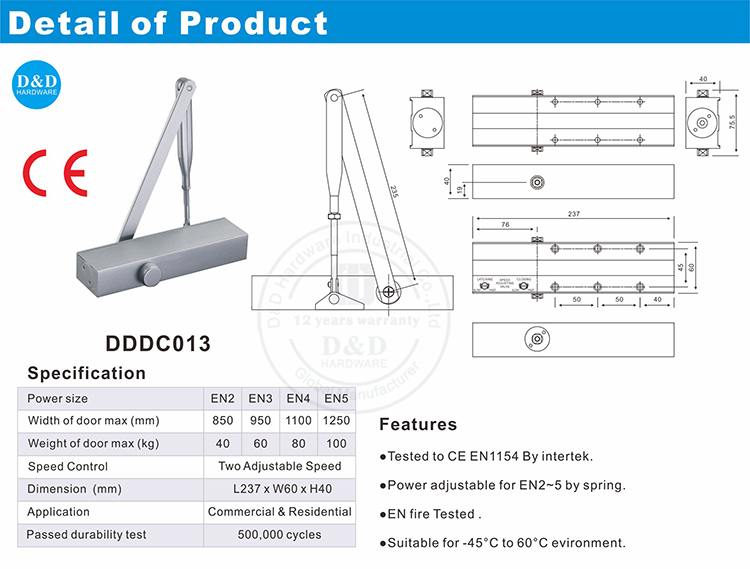 CE Door Closer-D&D Haedware CE Door Closer-D & D Haedware