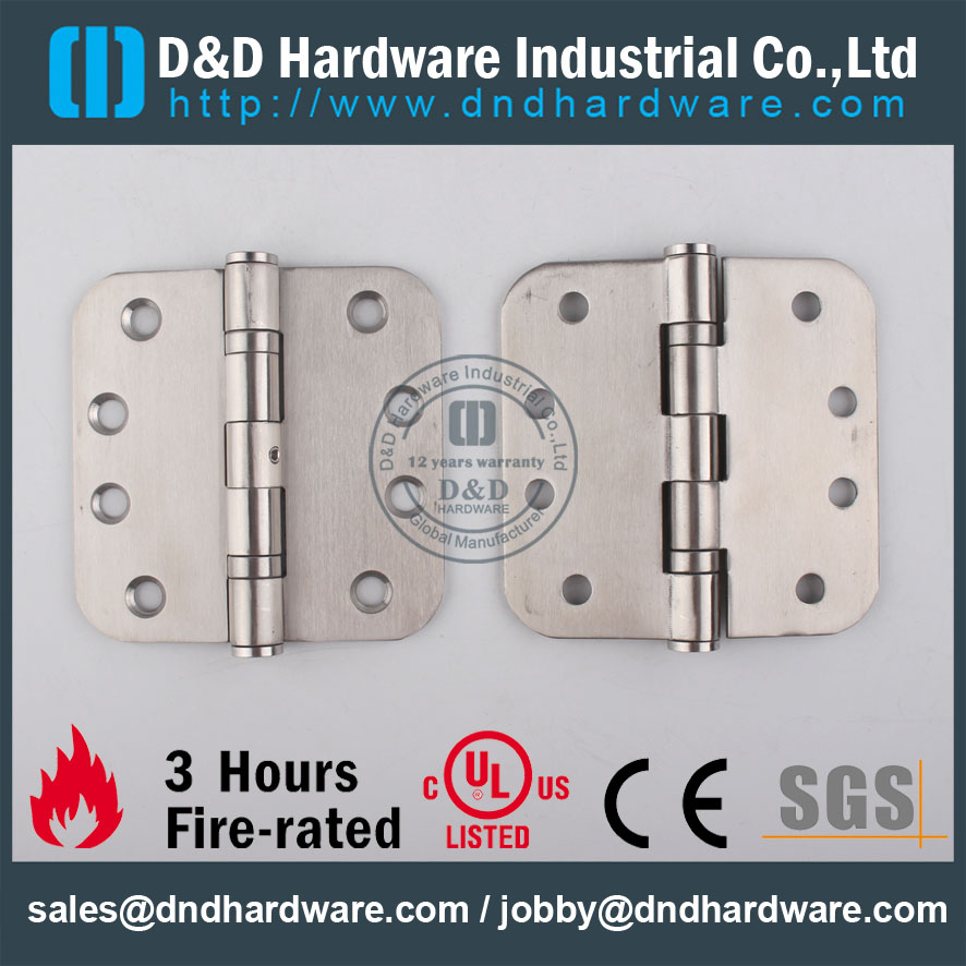 D & D Hardware-SS304 R10 Porte Hardware Coin ronde Charnière