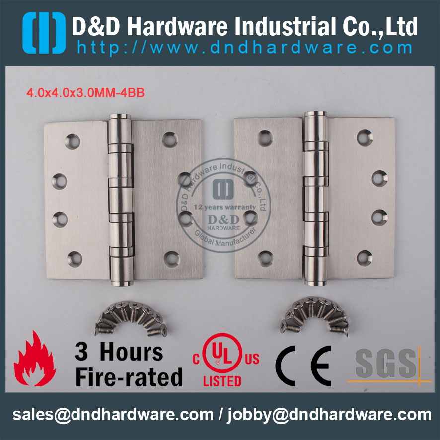 D & D Hardware-Architectural Hardware SS304 4x4x3-4BB Charnière de porte DDSSS002