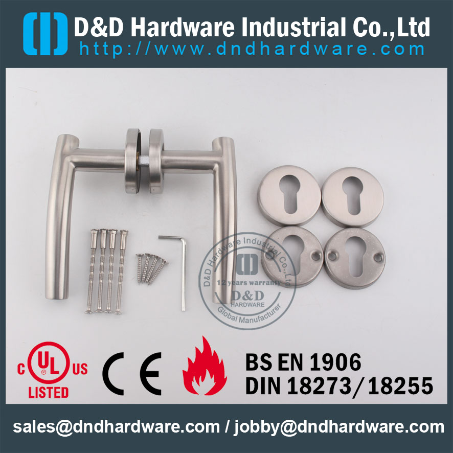 Poignée de levier de porte SS304 D & D Hardware-Fire-Fire DDTH005
