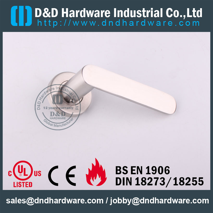 D & amp Hardware-EN1906 Poignée de porte DDSH009, résistant au feu SS304
