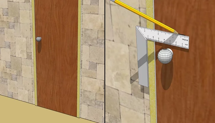 Installation du bouton de porte