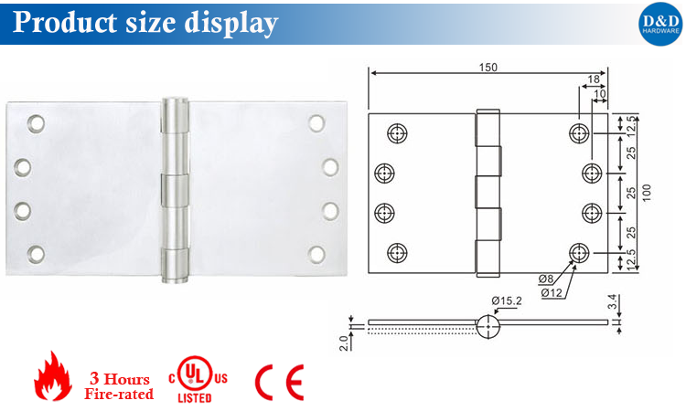 Taille du produit Display-D & D Hardware