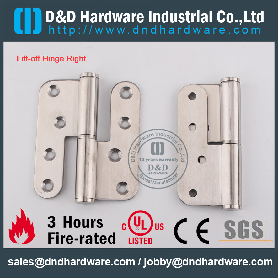 Hardware D & D Hardware-Wholesale Matériel de porte en acier inoxydable Charnière de décollage DDSS021