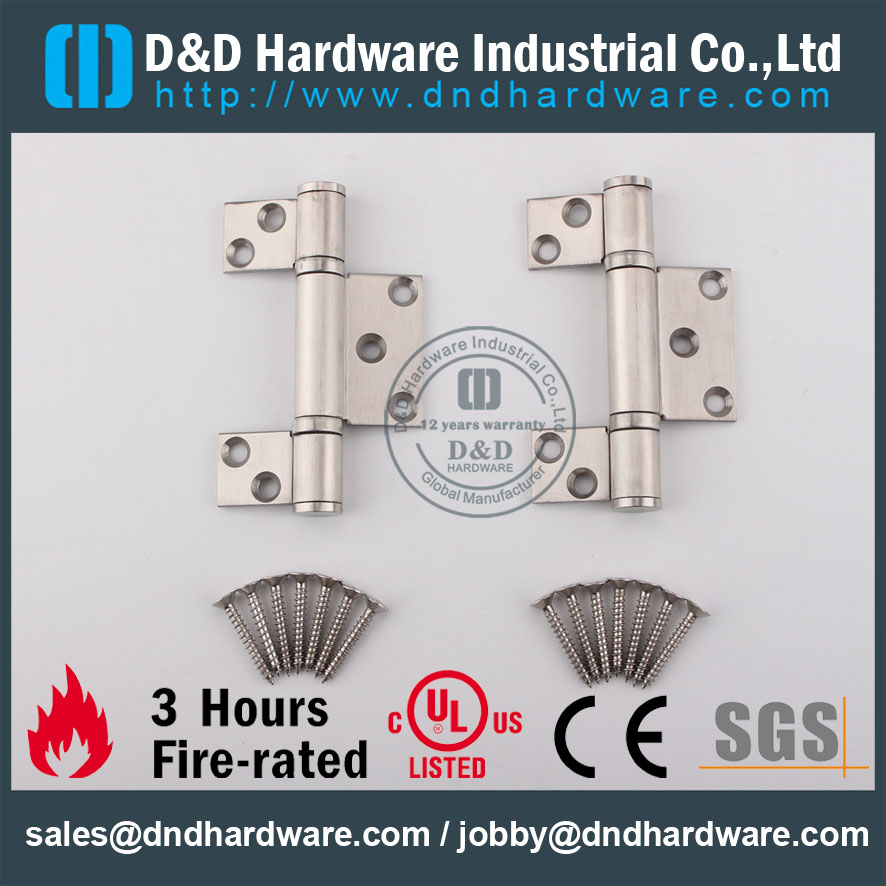 D & D Hardware-Porte en bois en bois en acier inoxydable trois feuilles Charnière DDSS042