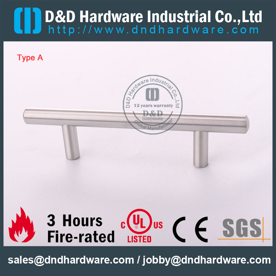 Poignée de meuble solide en surface en acier inoxydable 304 pour portes d'armoires - DDFH001