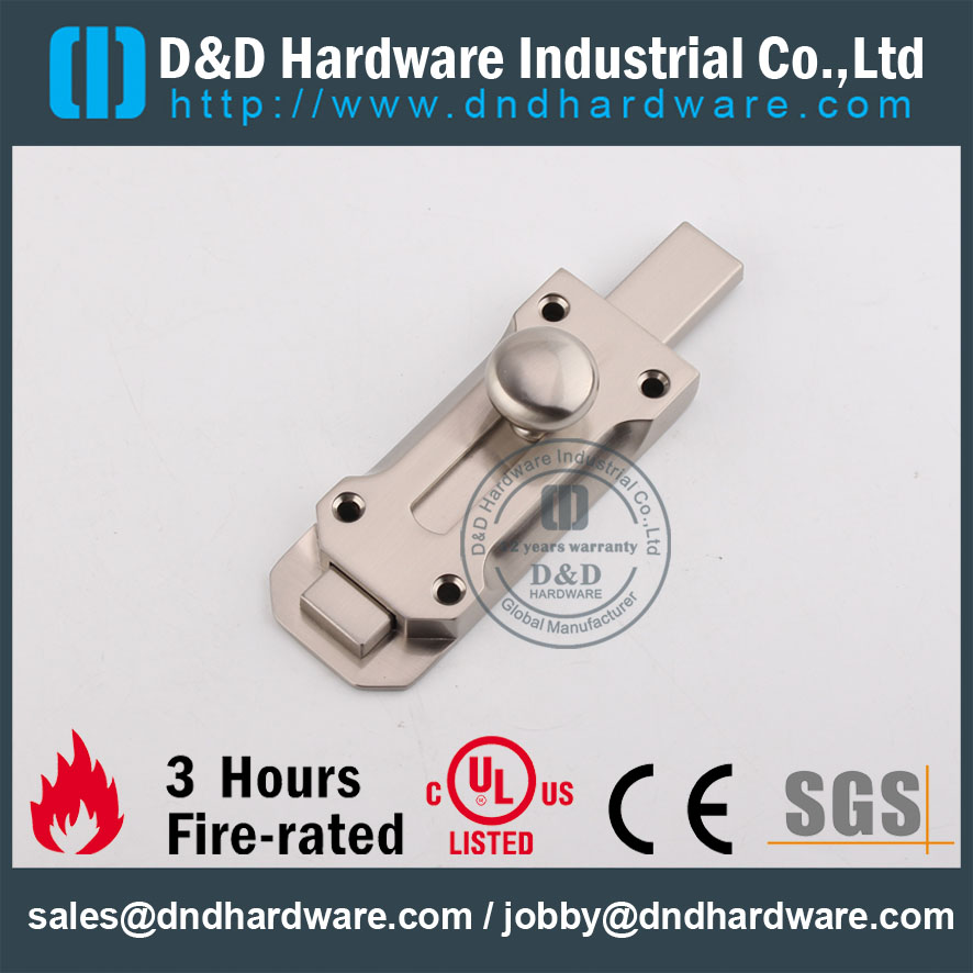 D & D Hardware-Alliage de Zinc Europe Boulon De Porte DDDB025