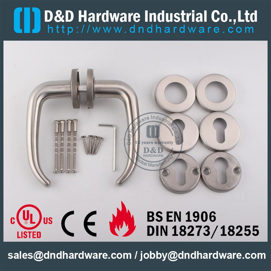 D & amp Hardware-UL Standard Europe Poignée de porte pleine DDSH004