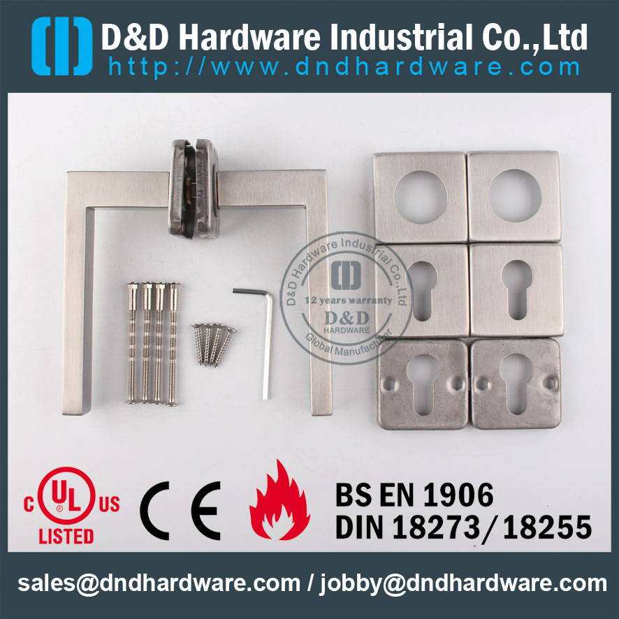Poignée de serrure de porte creuse D-amp Hardware-Square DDTH020