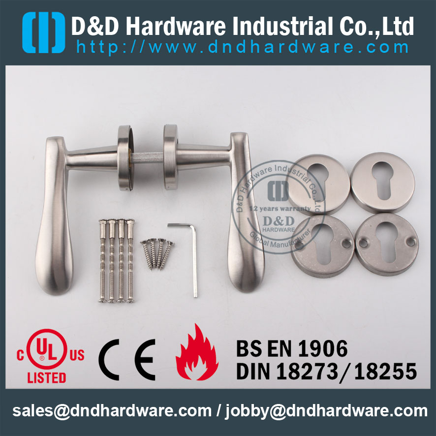 D & amp Hardware-UL Standard SS304 Poignée de porte pleine DDSH014