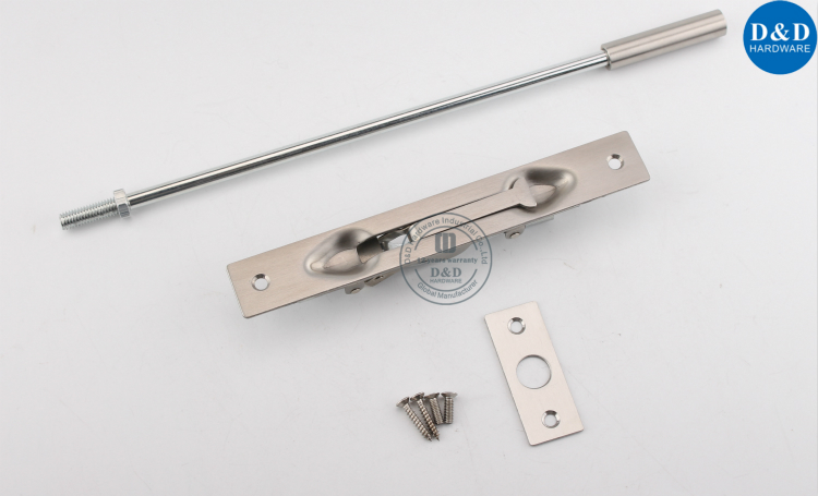Quincaillerie pour boulon D-D & D de porte affleurante longue de qualité 304 en acier inoxydable