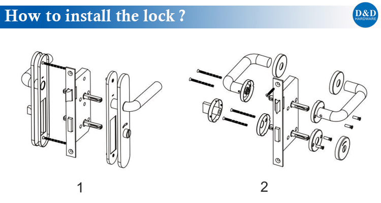 L'installation de CE Mortise Lock à partir du matériel D&D