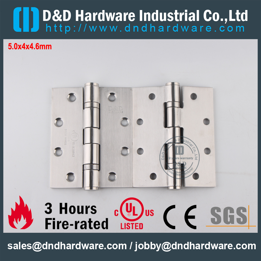 UL Fire Hardware à charnière de porte à la porte