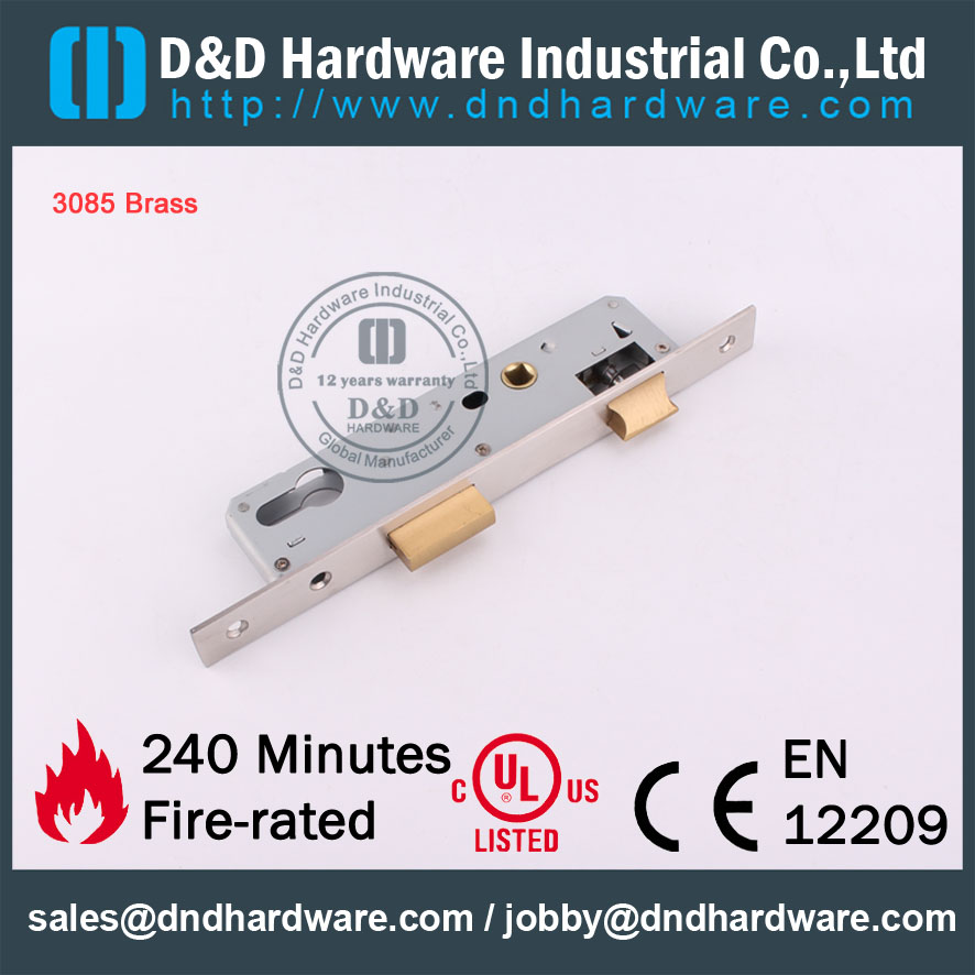 D & D Hardware-Door Atting 3085 Serrure mortaise en laiton DDML021