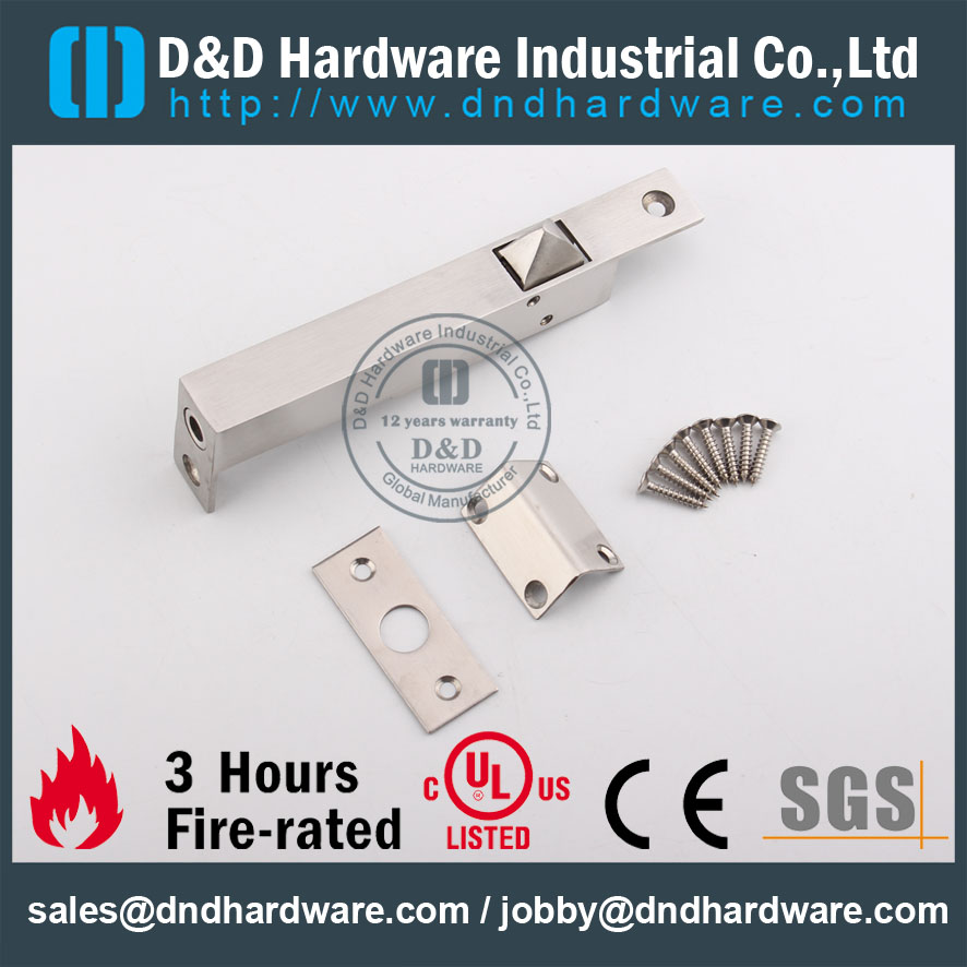 D & D Hardware-Hardware - Architectural SS304 Boulon de porte encastré automatique DDDB023