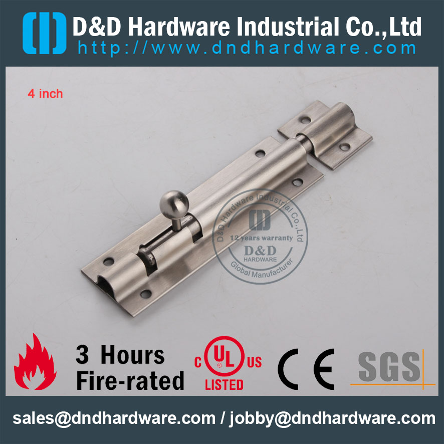 D & D Hardware-Door Accessories Boulon de porte en acier inoxydable DDDB024