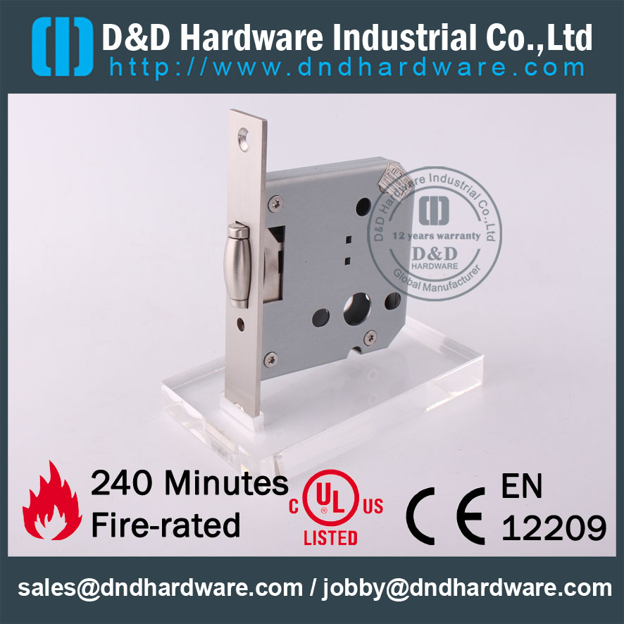 D & D Hardware-Door IronGery SS304 Mortiise Lock DDML030