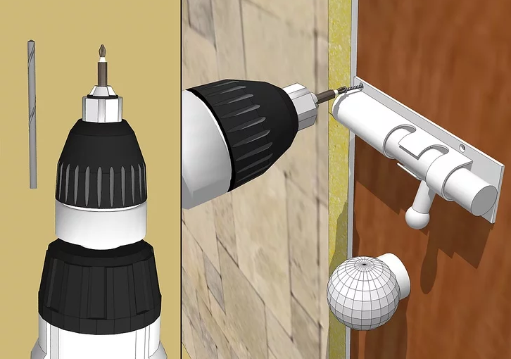 Installation du bouton de porte