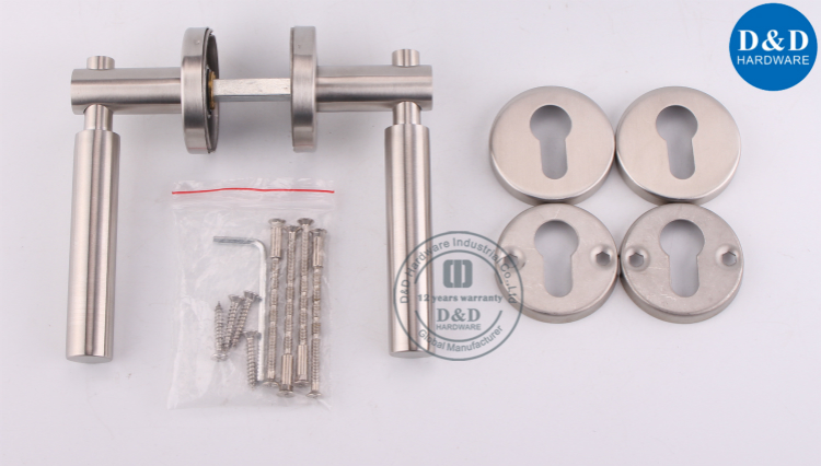 Poignée de porte extérieure en acier inoxydable 316, chrome solide, avec poignées D-Hardware