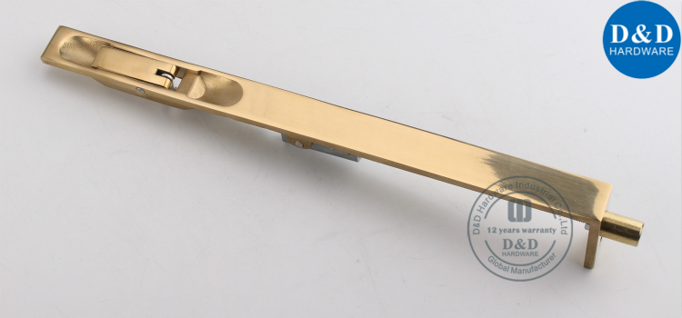 Quincaillerie en boulon D-D & D pour porte affleurante en laiton