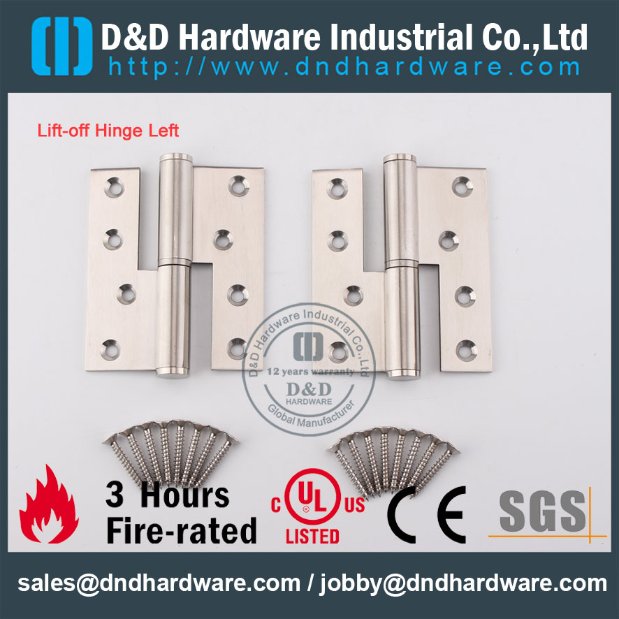 Certificat D & D Hardware-CE Fire Noté SS304 Charnière de levage DDSS018