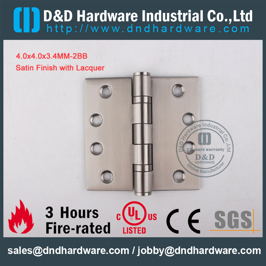 D & D Hardware-Architectural Hardware 4x4x3.4-2BB Charnière de porte DDSSS001
