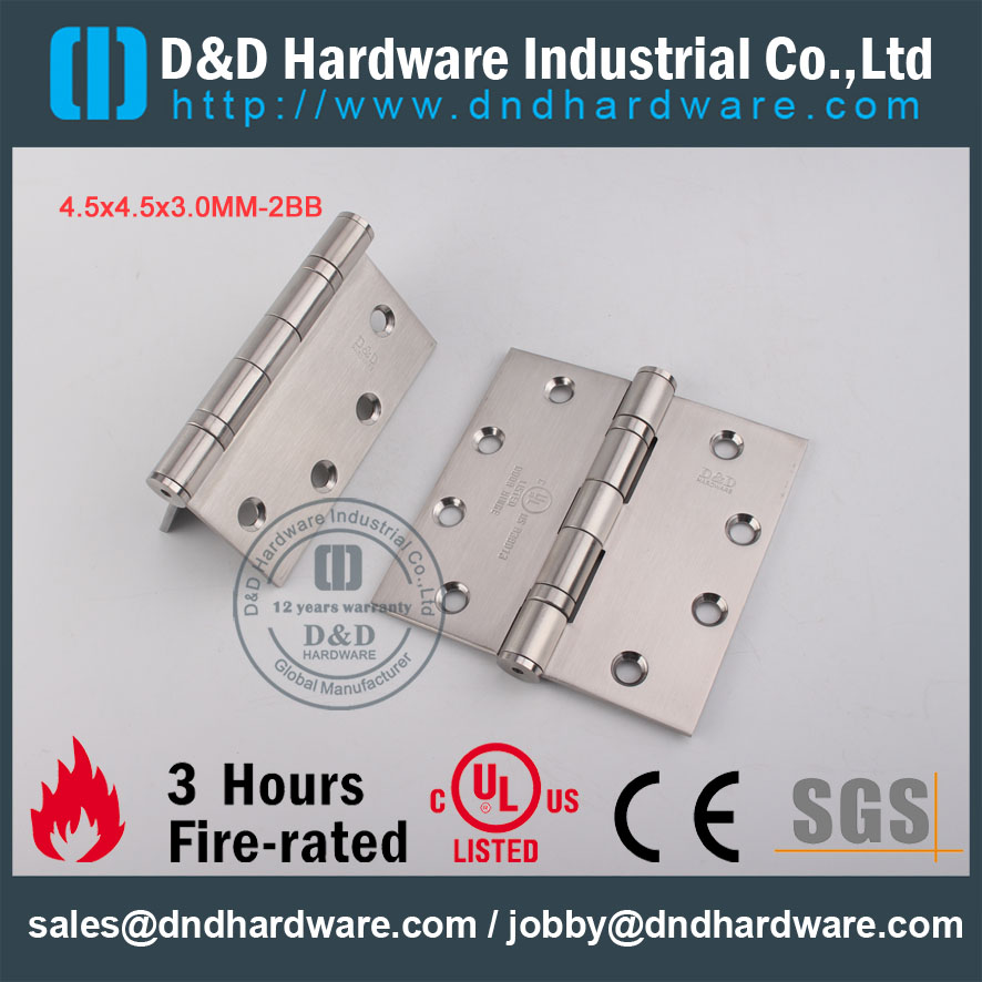D & D Hardware-ul Standard 4.5x4.5x3.0-2BB Charnière de porte DDSSS001