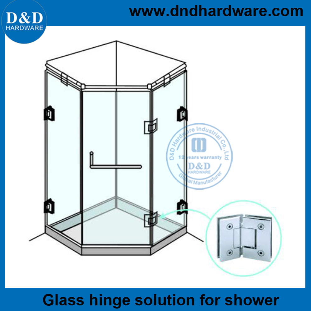 Charnières de porte de douche en verre-DDGH003