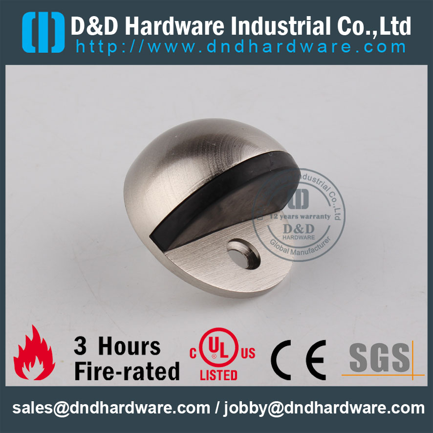 D&D Hardware-Zinc Alloy Euro Interior Door Stopper DDDS004 