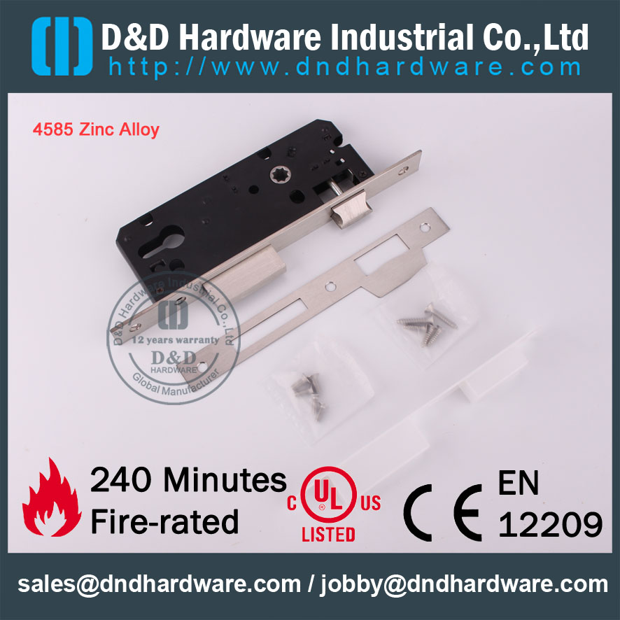 Accessoires de portes en alliage de zinc D & D Hardware-Zinc Mortise Lock DDML016