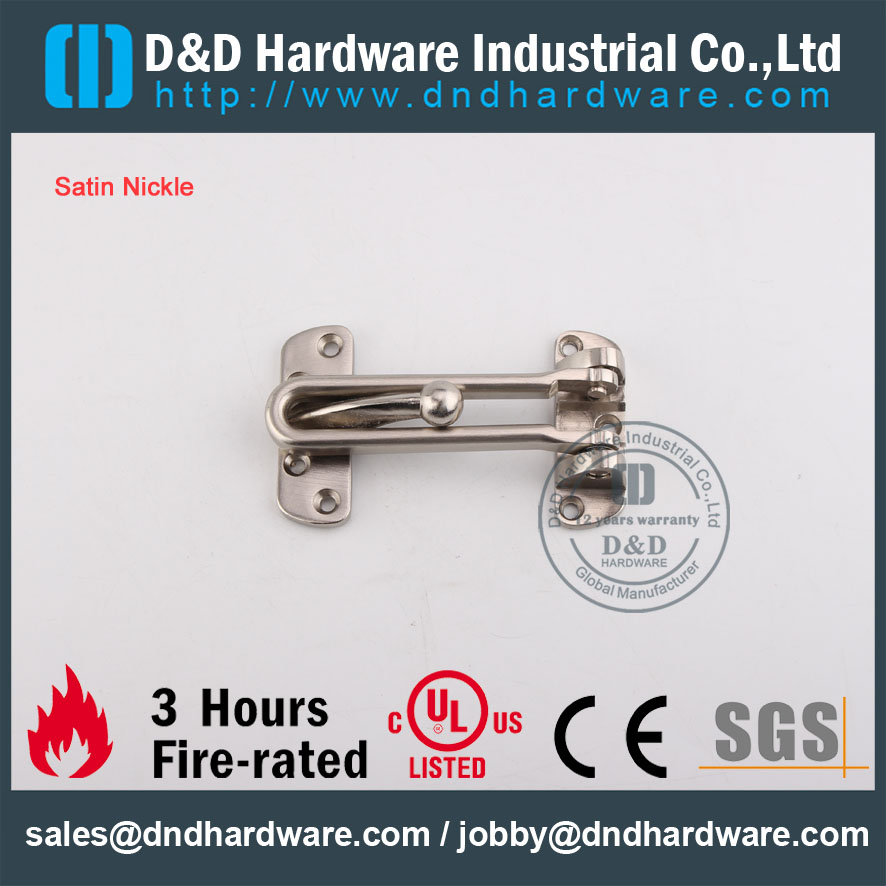 D & D Hardware-Quincaillerie de construction Garde de porte en nickel satiné DDDG001