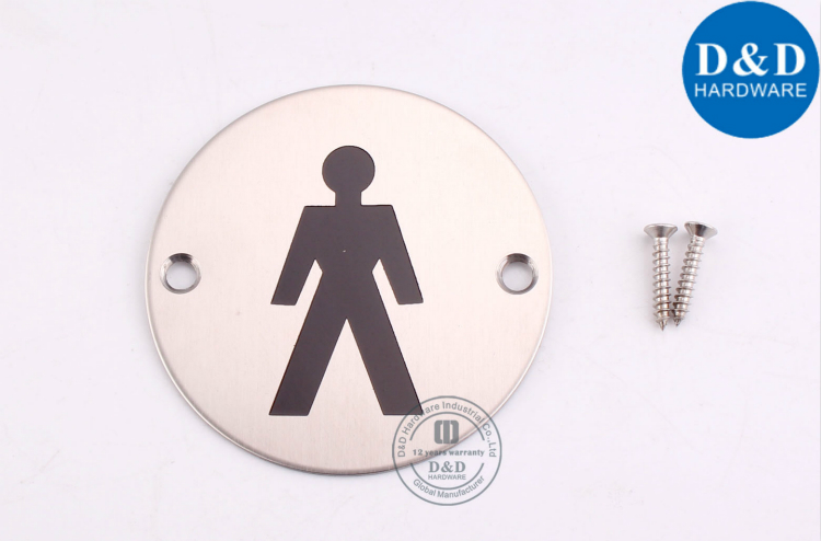 Plaque en D et D pour enseigne carrée des toilettes