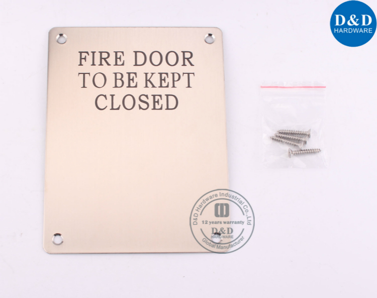 SS304 Quincaillerie pour plaques d'immatriculation coupe-feu et D