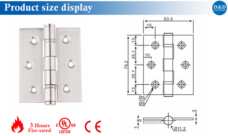 Taille du produit Display-D & D Hardware
