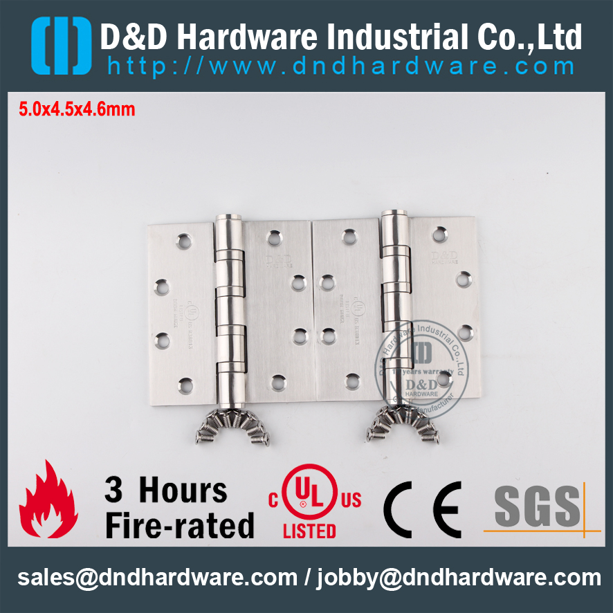 SSS304 Hardware de charnière de charnière anti-incendie