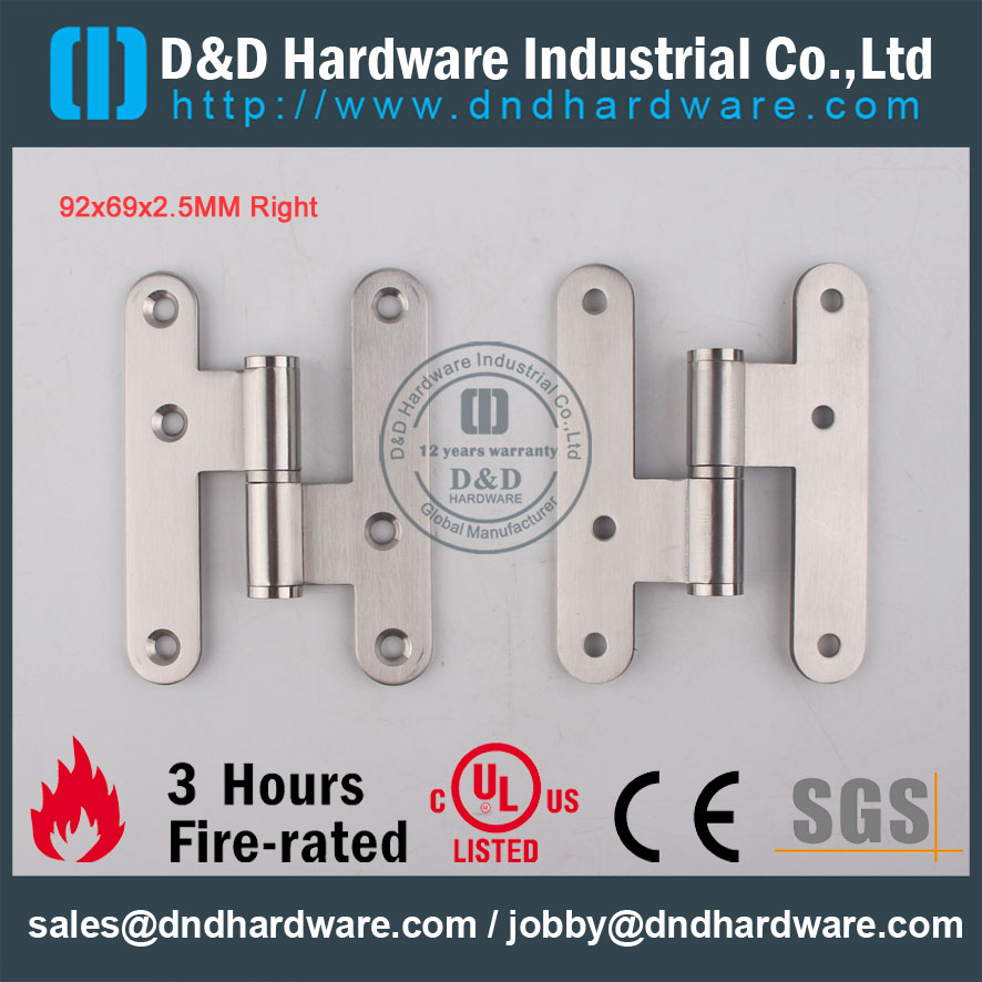 D & D Hardware-Europe Market SS304 Coin rond H Charnière DDSS019