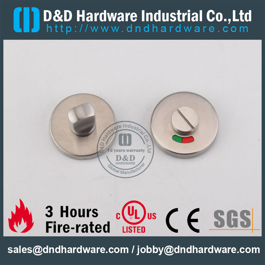 D & D Hardware-Acier inoxydable 304 Thumb Turn avec indicateur DDIK004