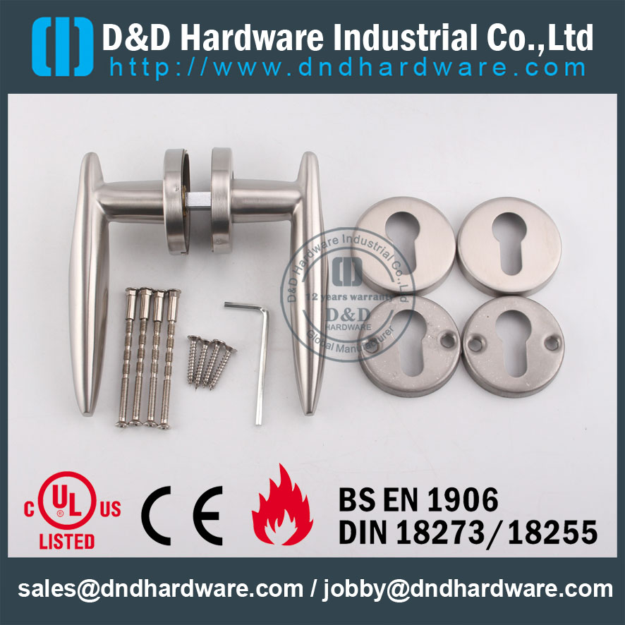 D & D Hardware-Quincaillerie de construction Porte Poignée à levier plein DDSH020