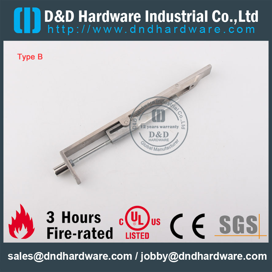 D & D Hardware-CE Standard SS304 Boulon De Porte DDDB001