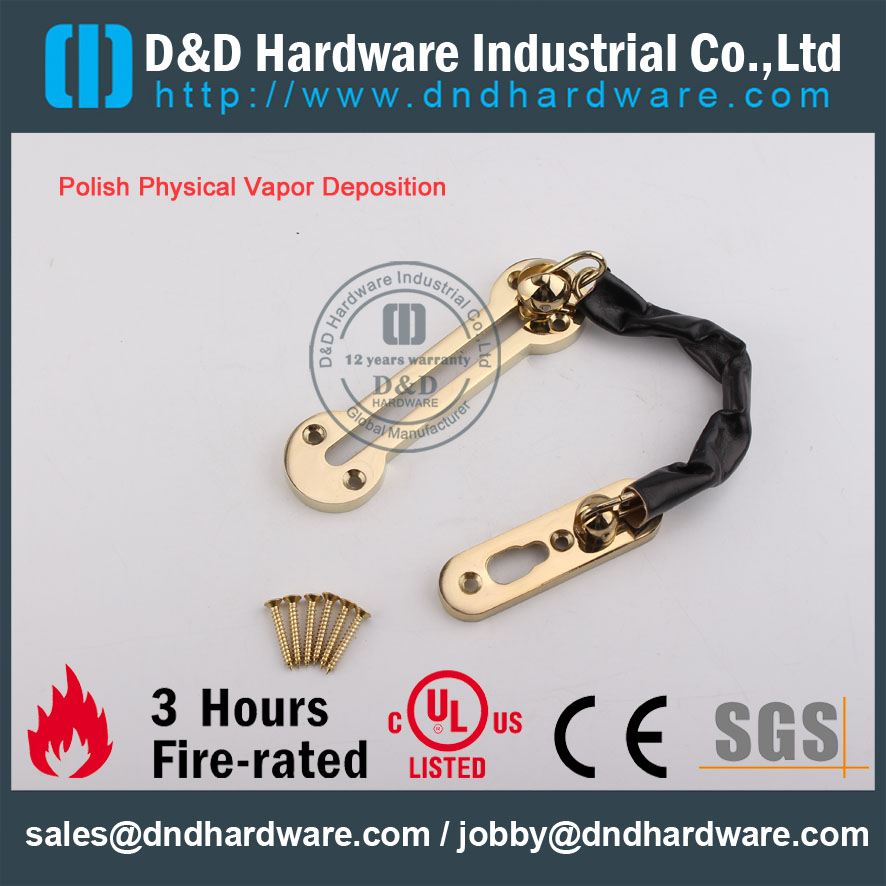 D & D Hardware-Chaîne de porte DDDG003 en acier inoxydable 304
