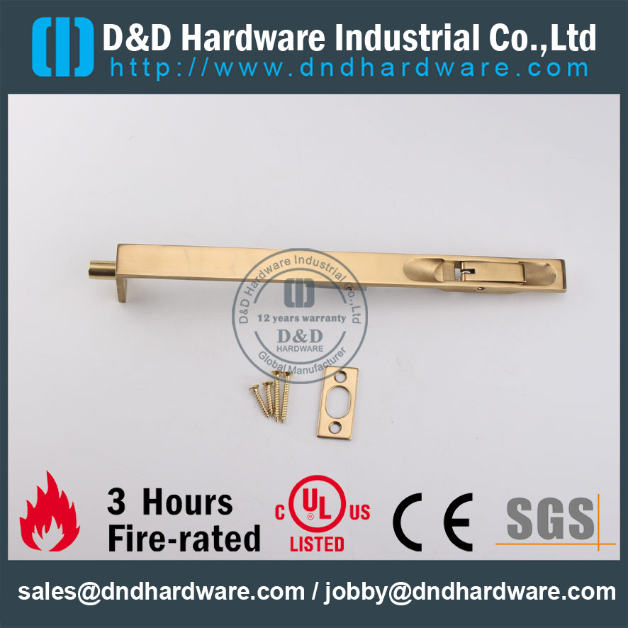 D & D Hardware-Europe Design décoratif SS304 Boulon de porte DDDB004
