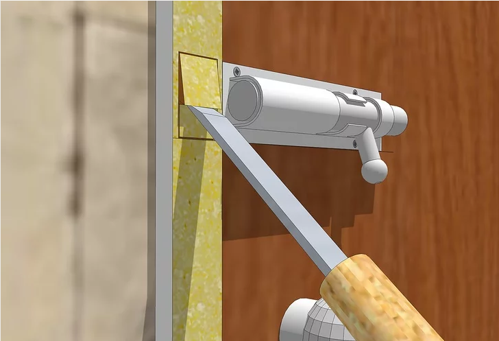 Installation du bouton de porte