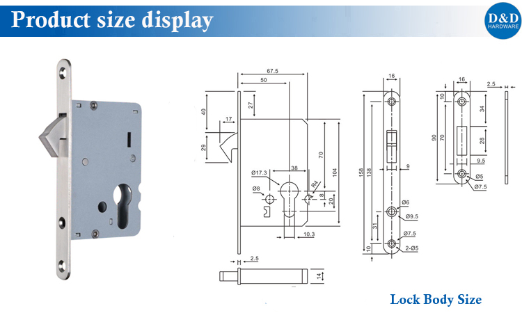 Taille du produit Display-D & D Hardware