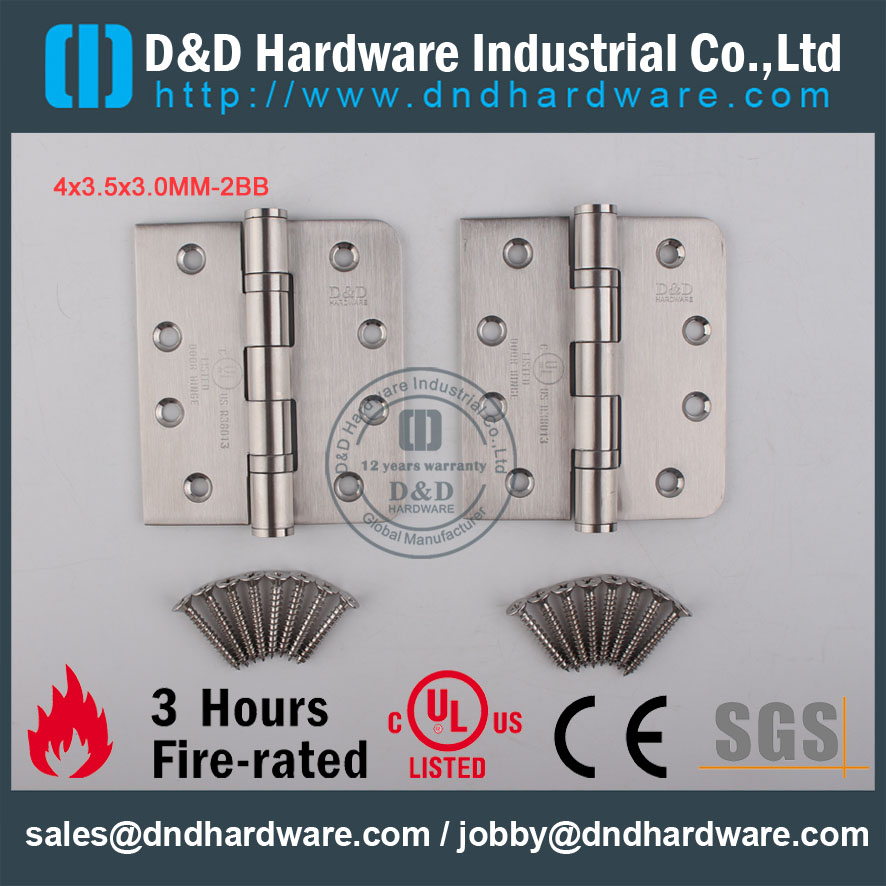 D & D Hardware-Modern Intérieur 4x3.5x33-2BB Charnière de porte DDDS010
