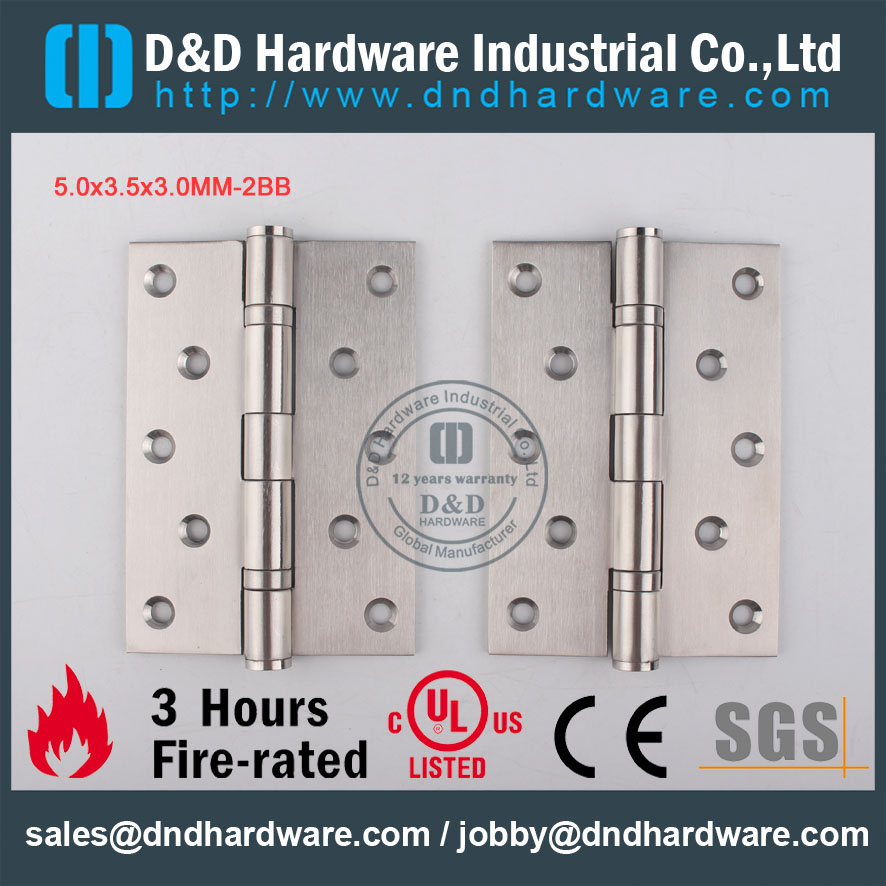 D&D Hardware-Collet-In-Insicing Steel 304 5x3.5x3-2BB Hinge de porte DDSS011 