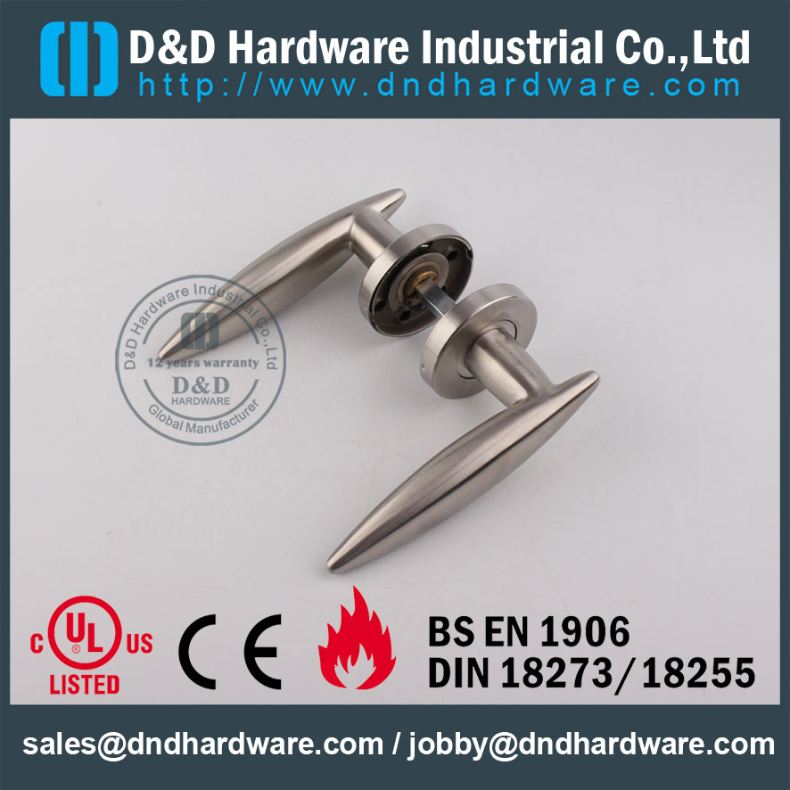 D & D Hardware-Fire Rated Porte poignée à levier solide DDSH021