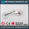 Antirust Investment Cast levier en acier inoxydable solide sur la rose pour les portes en bois -DDSH017